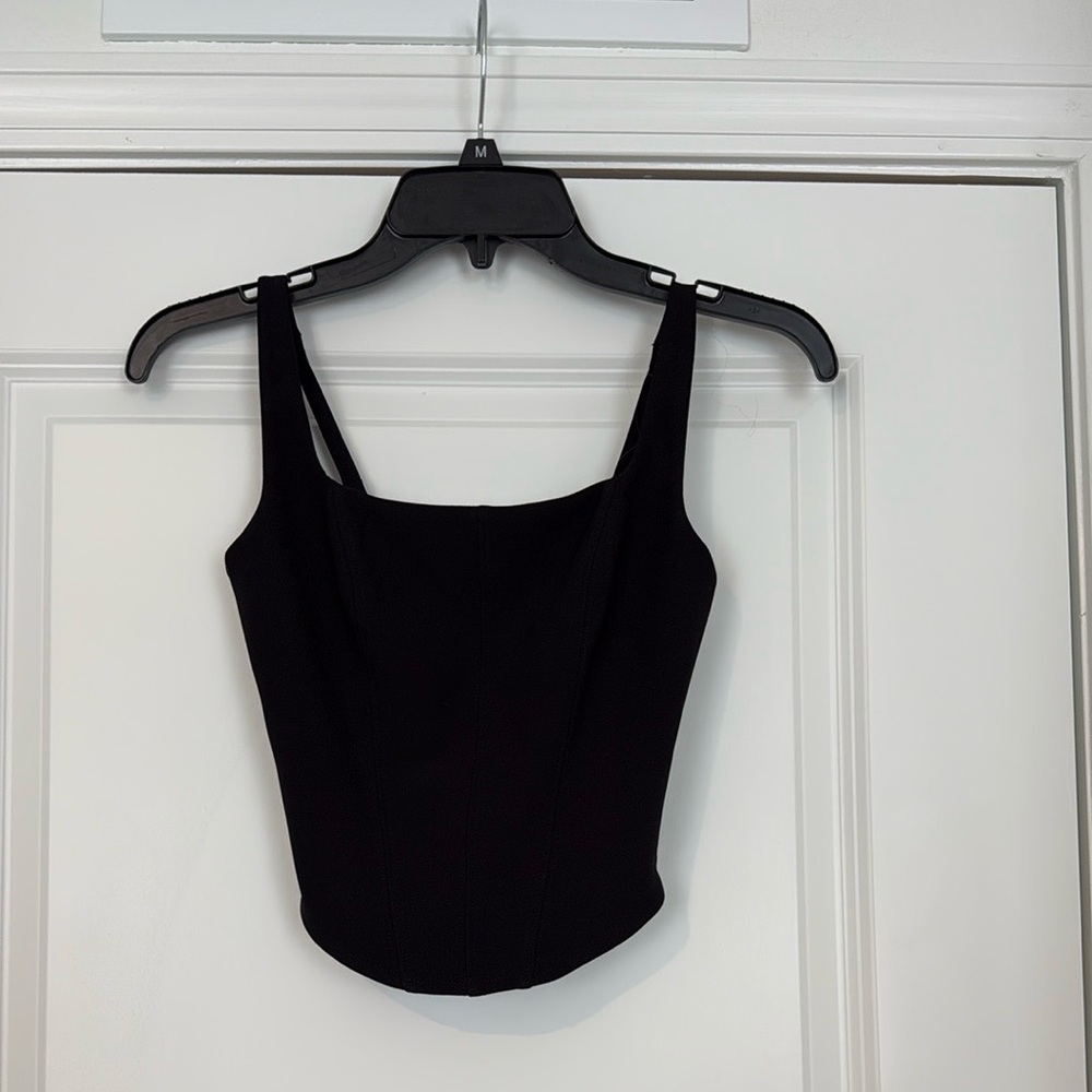 Black Square-Neck Tank Top - Women